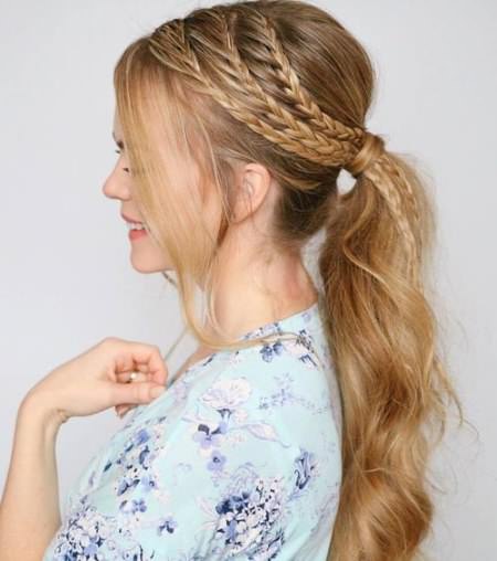 Triple Braid Style french braid ponytails