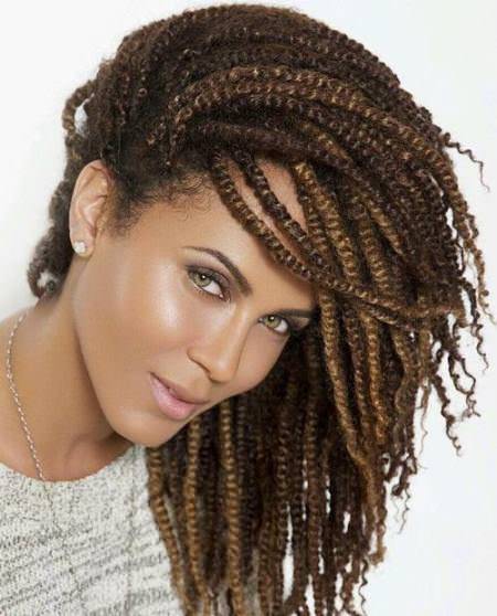 Twisted Subtle Ombre hairstyles Natural African Hairstyles for any Hair Length