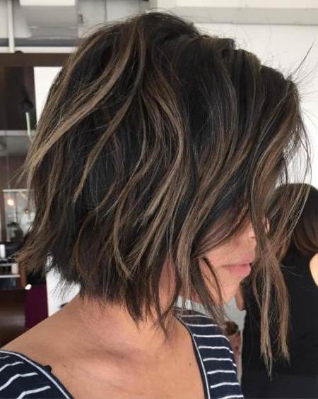 Twisted layered short layered hairstyles