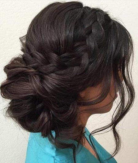 accent braid prom updos for women