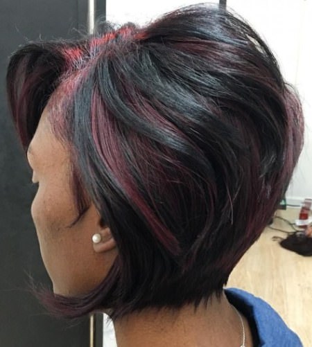 black weave with red highlights weave hairstyles for black women
