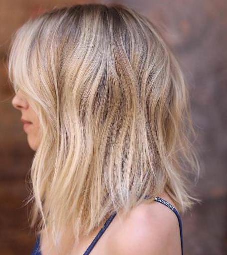 blonde bob with gentle low lights long bob hairstyles