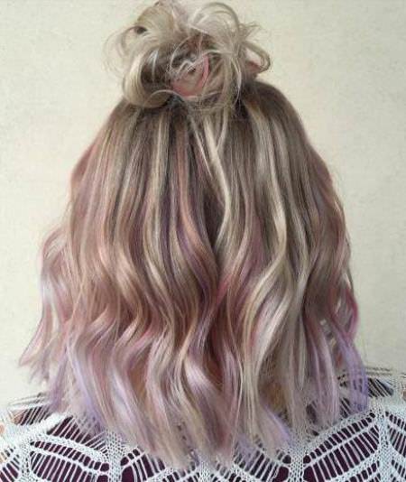 blonde bob with pearly pink ends Pastel Pink Hairstyles
