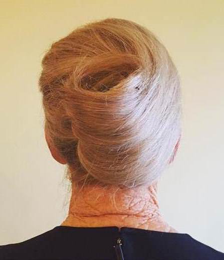 blonde french roll updo updos for women over 40