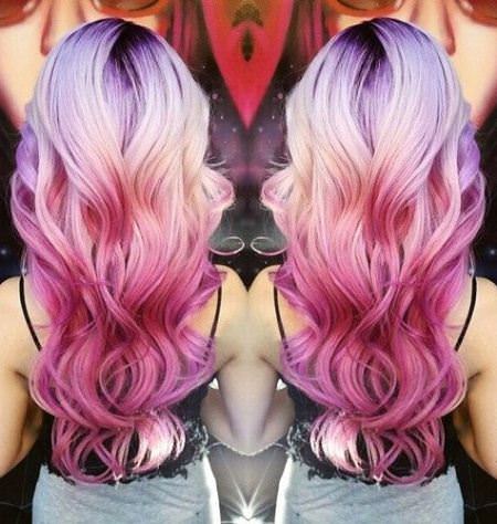 blonde to fuchsia ombre pink ombre hairstyles