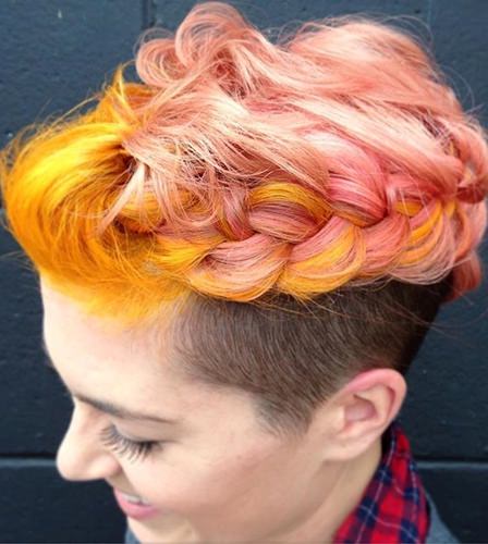colorful and creative short short under cut hairstyles