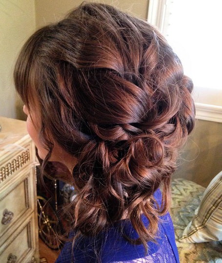 curl hairdo with tendrils half up and half down wedding hairstyles