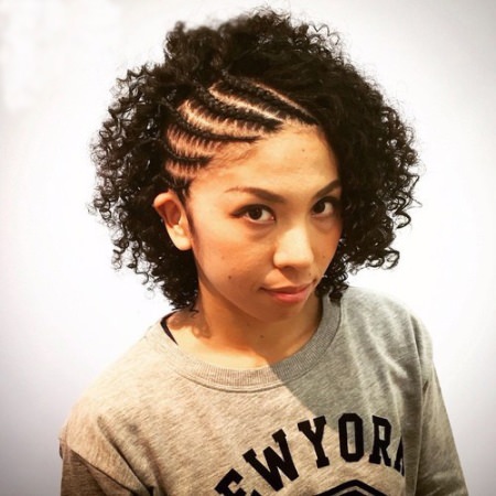 curly perm with cornrows perm hairstyles
