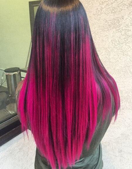 dark to punk pink pink ombre hairstyles