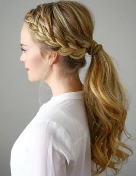 double French braid crown french braid ponytails