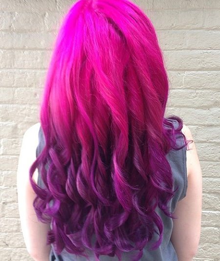 electrifying pink purple combo pink ombre hairstyles