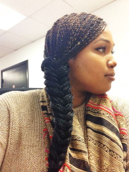 fishtail braid senegalese twists for black women