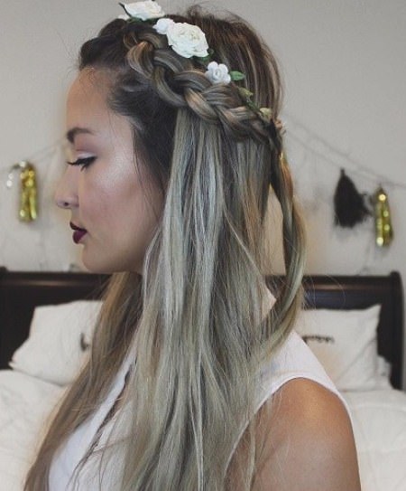 floral braided headband braided head band hairstyles