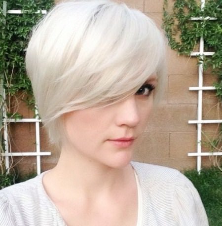 long pixie with side swept bangs