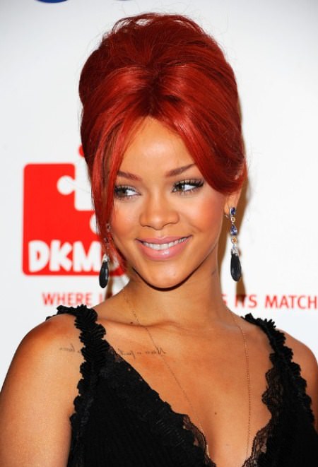 red beehive hairdos