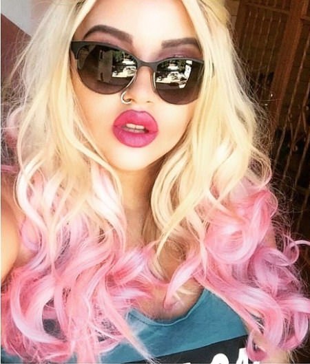 sassy blonde to sugary pink pink ombre hairstyles