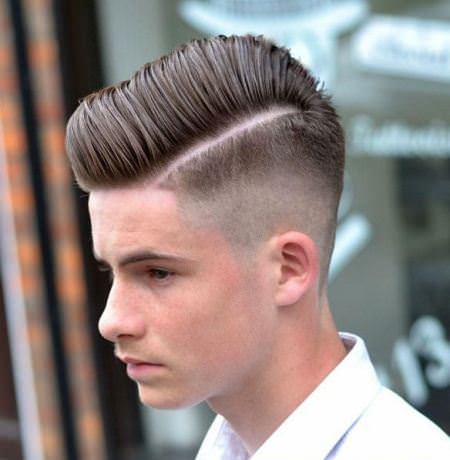 short pompadour with a hard part pompadour hairstyles for men