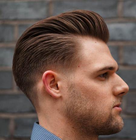 slicked back pompadour hairstyles for men