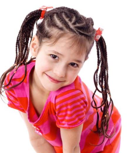 swirling cornrow pigtails baby girl hairstyles