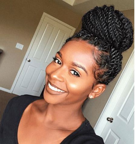 top knot senegalese twists for black women
