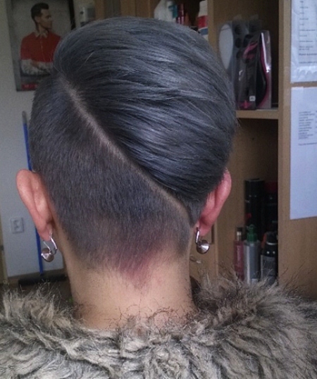 two directional short under cut hairstyles