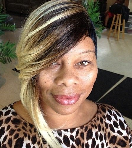 uneven length short weave hairstyles