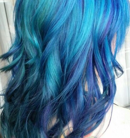 unicorn hair blue ombre hairstyles for women