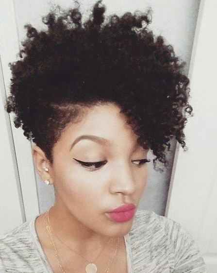 Natural hairstyles with closely clipped sides Natural hairstyles for African American women