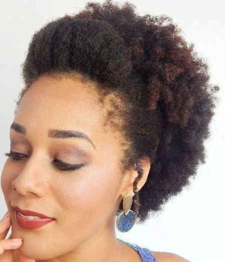 Pinned back short natural hair Natural hairstyles for African American women