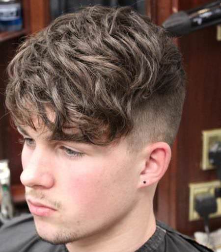 Punk curly top curly hairstyles for men