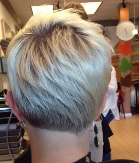 Short Pixie with asymmetrical cut at the nape short blonde hairstyles and haircuts