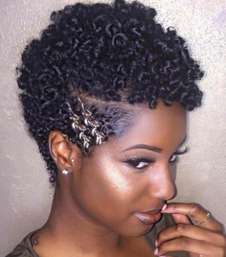 Short natural sass natural hairstyles for African American women