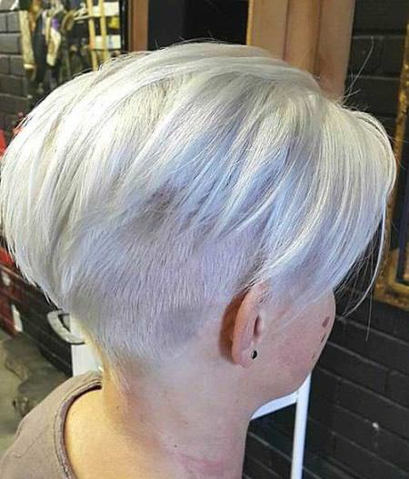 Silver blonde undercut hairstyles and haircuts