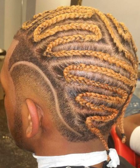 blonde braided cornrows braids for men