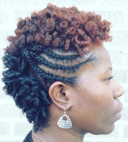 braided mohawk for short hair Natural hairstyles for African American women