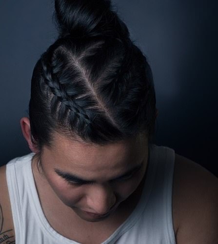 braids and top knot braids for men