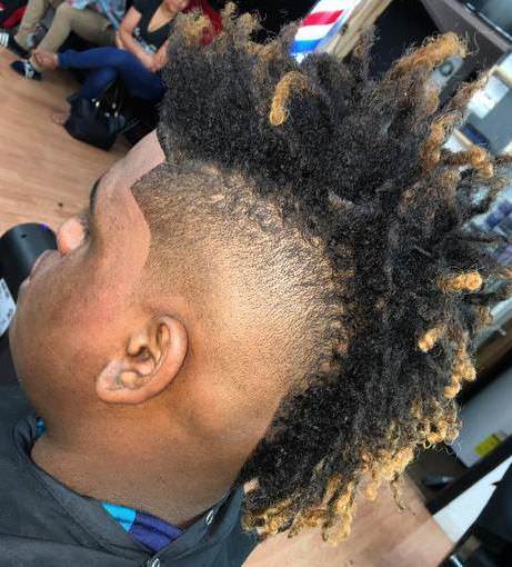 long mohawk with bleached tips mohawk hairstyles for black men