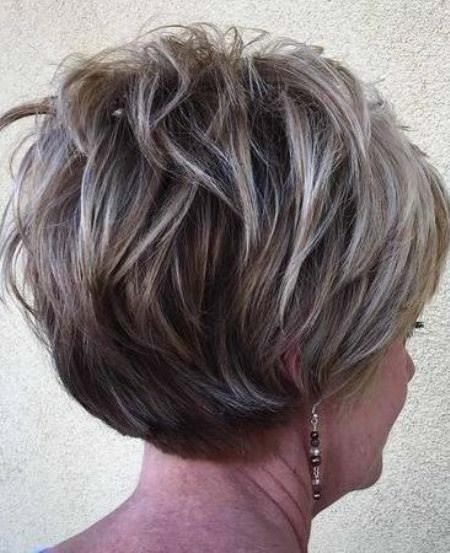 stacked ash layers hairstyles and haircuts for women over 60