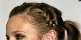 braided ponytail updos for short hair