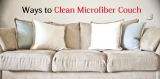 clean microfiber couch