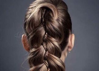 long braid of color hairstyles for long hair
