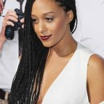 side part full length black braided hairstyles