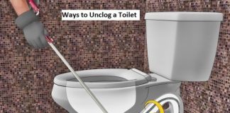unclog a toilet