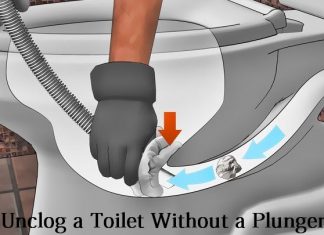 unclog a toilet without a plunger