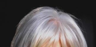 Smoky side bangs hairstyles for older women