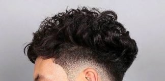 curly taper fade cuts for men