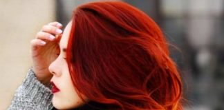 fiery red ombre hair