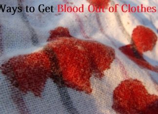 get blood out of clothes