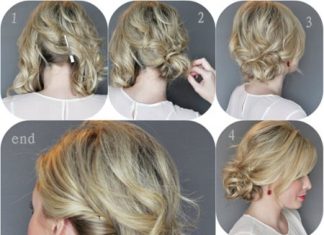 how to messy Updo for a round face