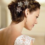 side braid updo wedding hairstyles for short hair